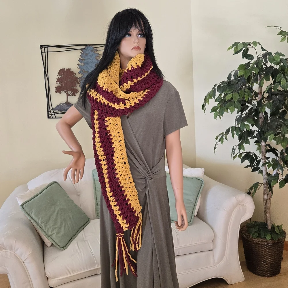 Handmade Oversized Crochet Scarf – 106